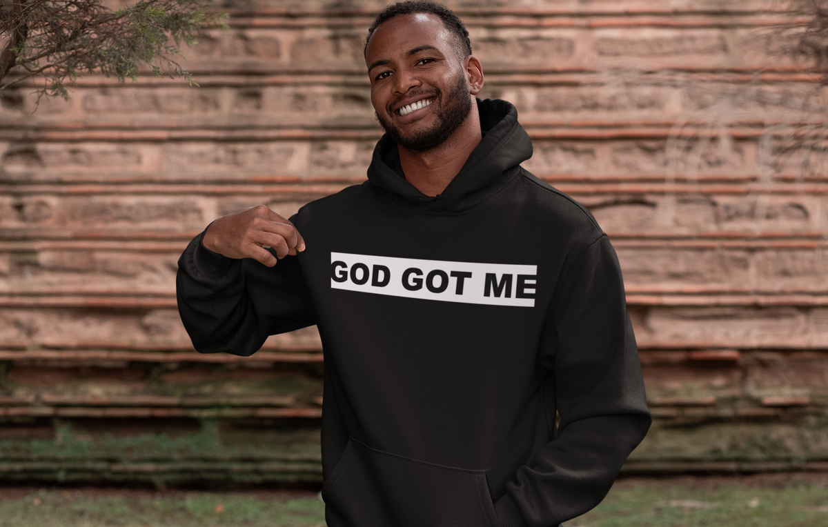 Red OG Box Log Hooded Sweatshirt – God Got Me Store