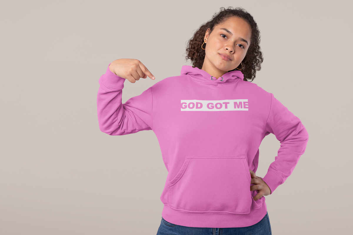 Red OG Box Log Hooded Sweatshirt – God Got Me Store