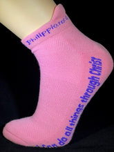 Load image into Gallery viewer, Philippians 4:13 Low Rise Quarter Length Socks
